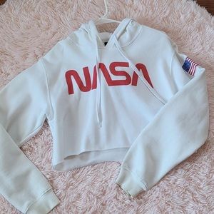 NASA Cropped Hoodie